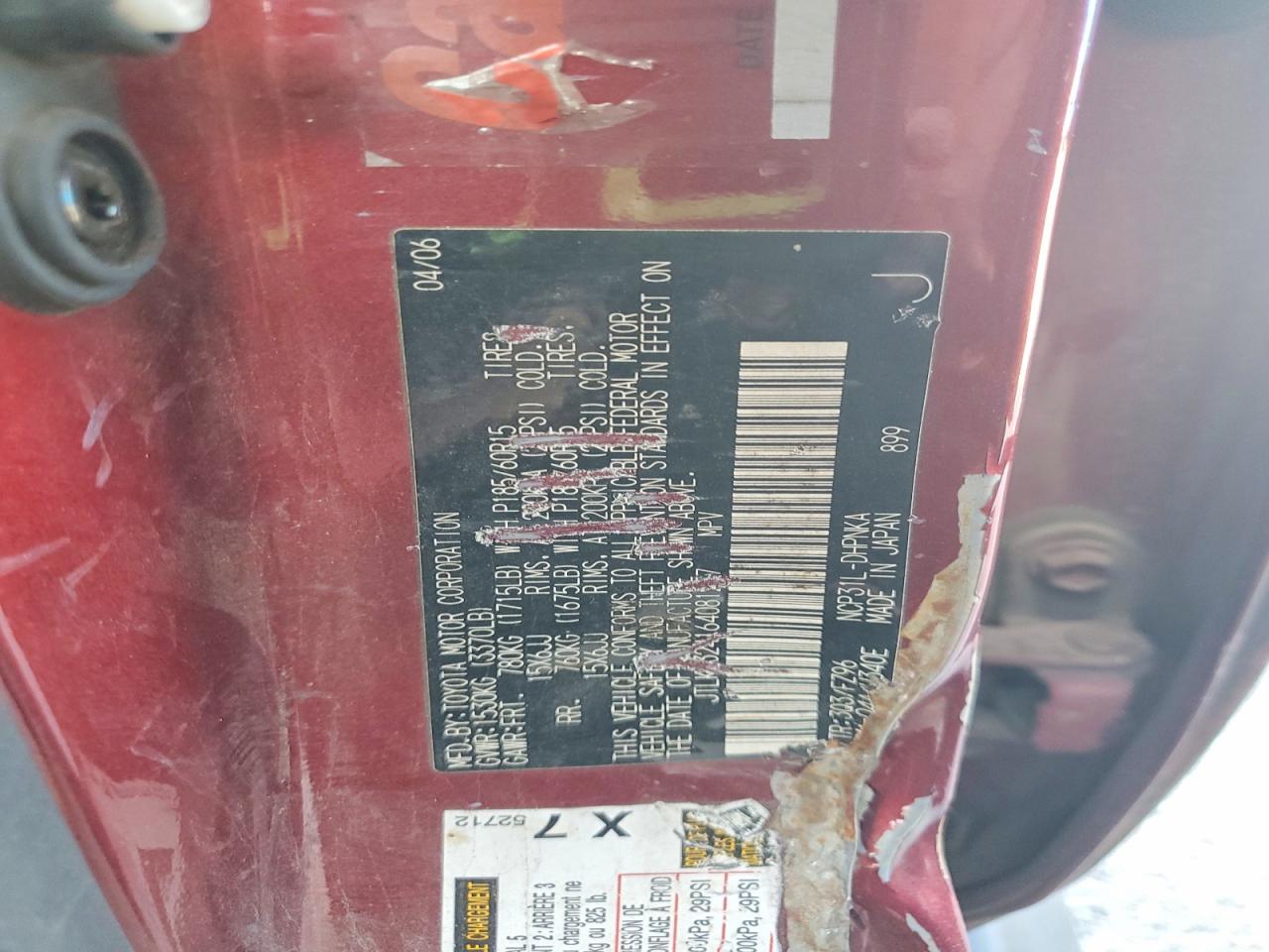 2006 TOYOTA SCION