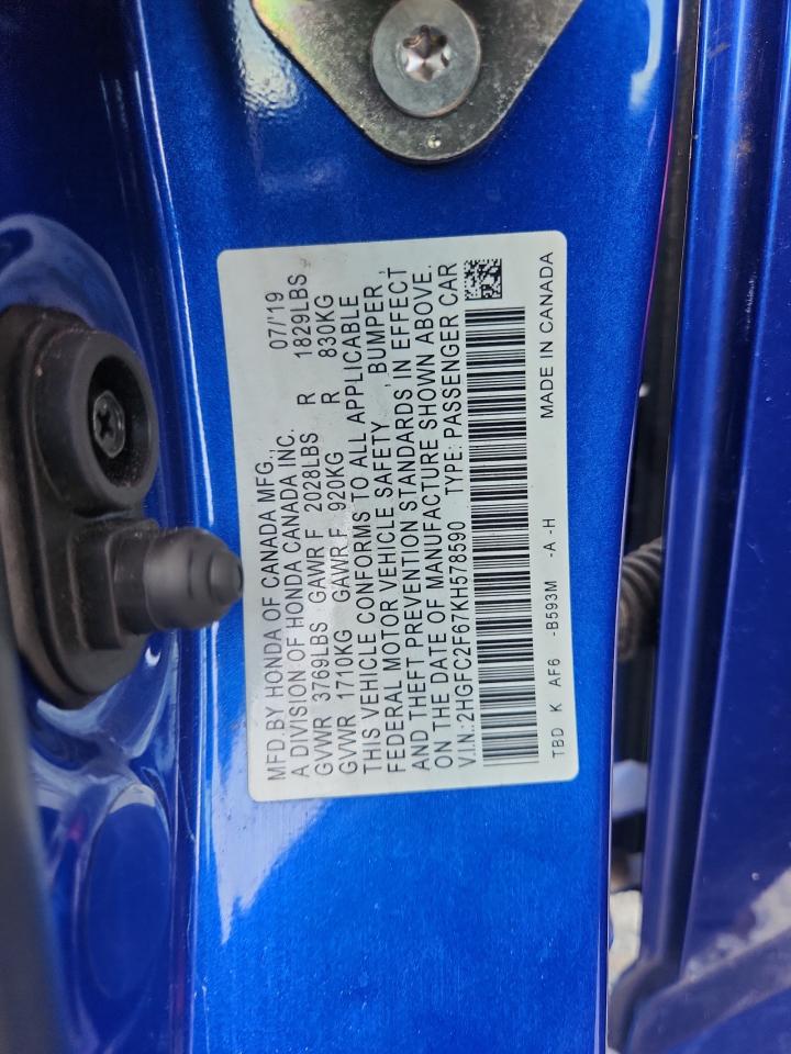 2019 HONDA CIVIC