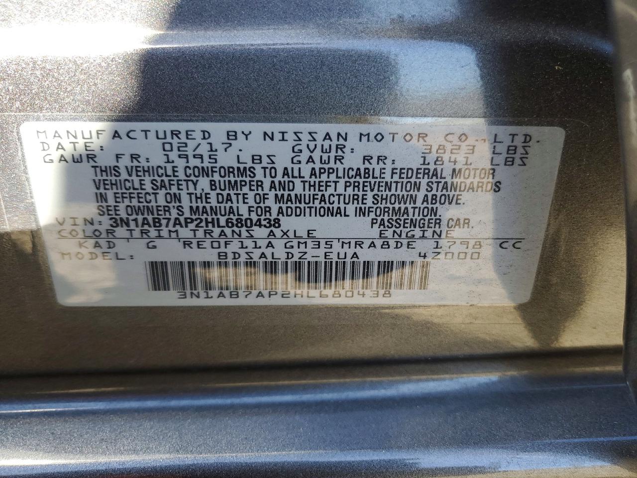 2017 NISSAN SENTRA