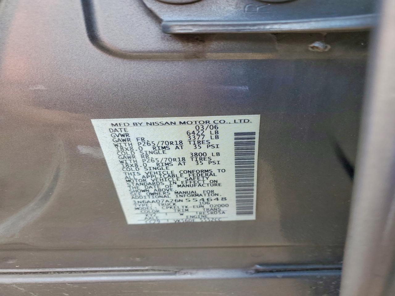 2006 NISSAN TITAN