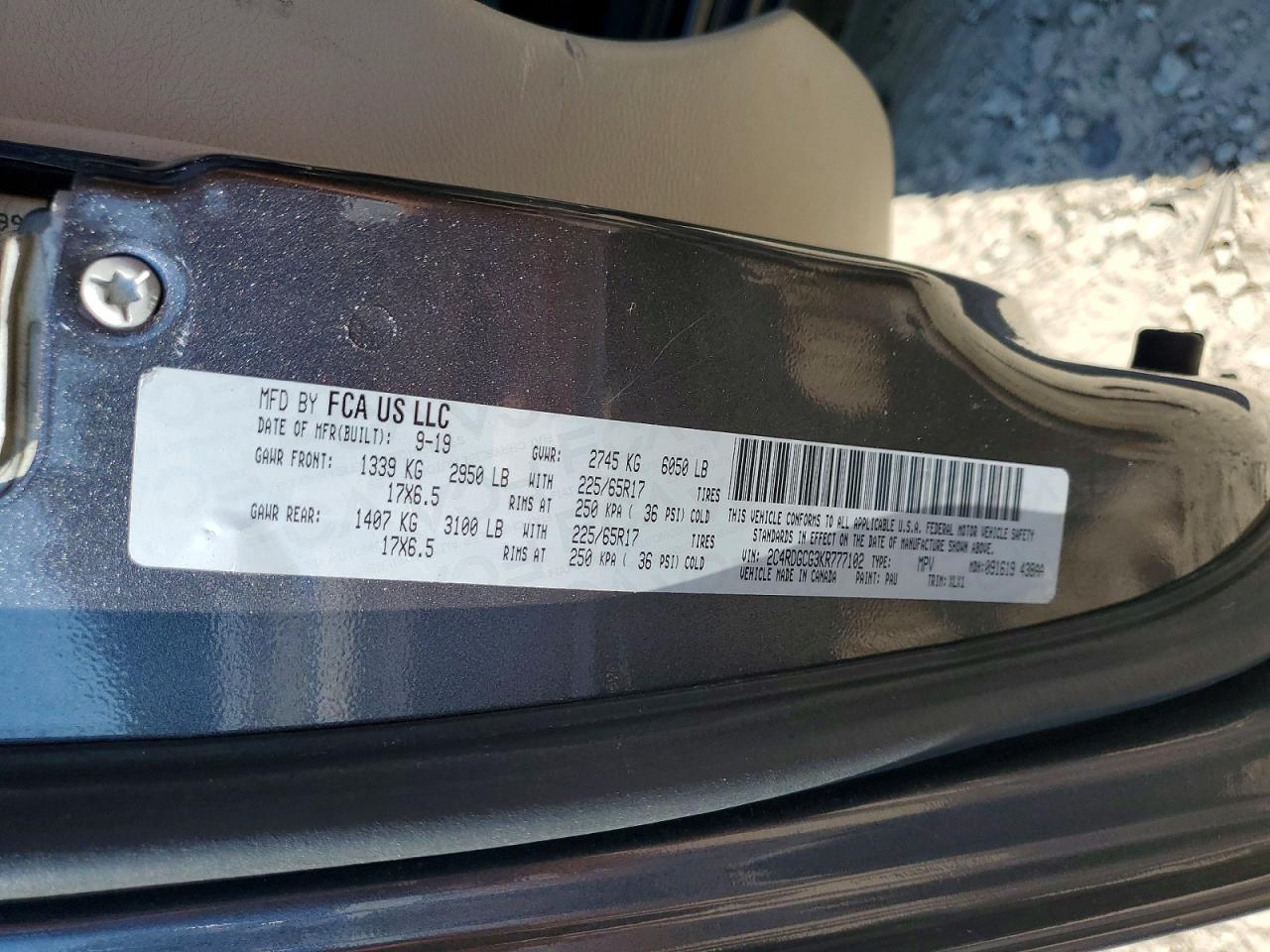 2019 DODGE CARAVAN