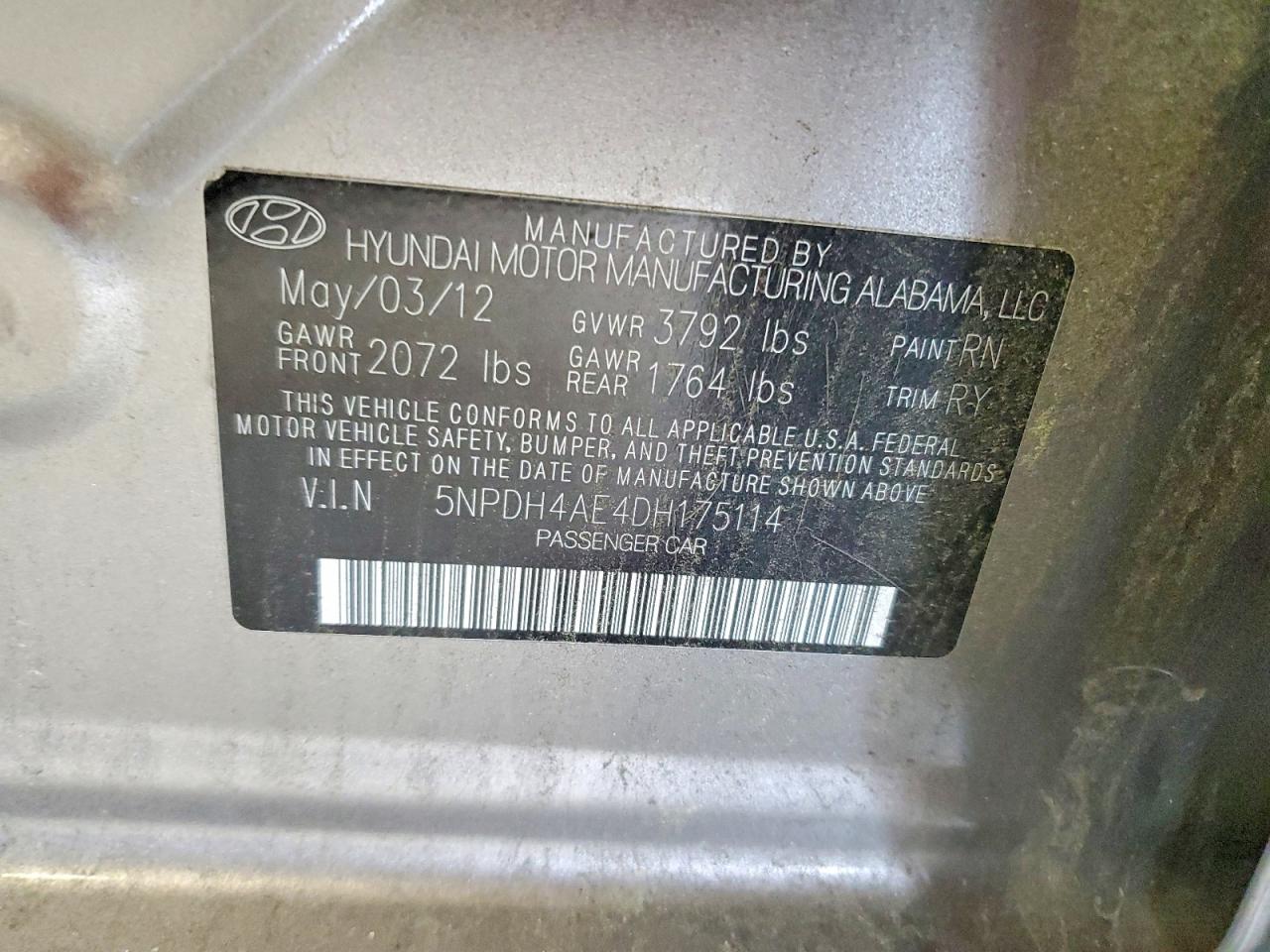2013 HYUNDAI ELANTRA