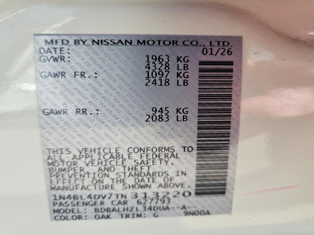 2026 NISSAN ALTIMA