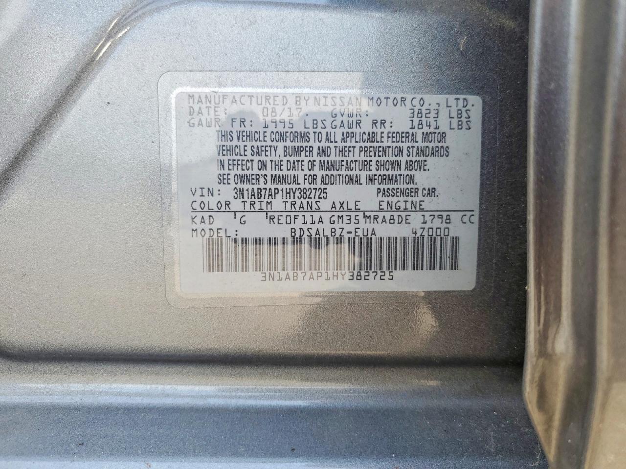 2017 NISSAN SENTRA