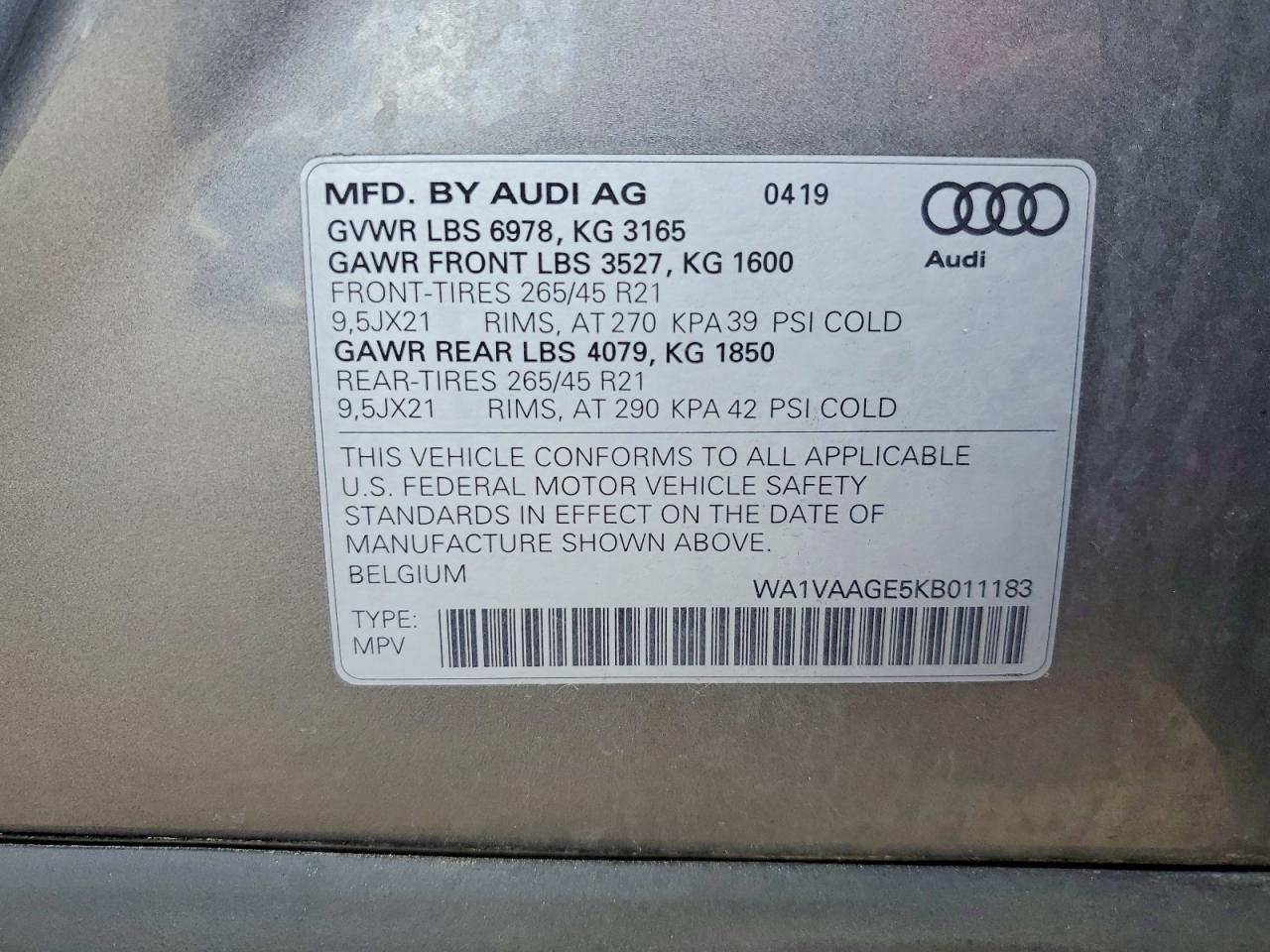 2019 AUDI E-TRON