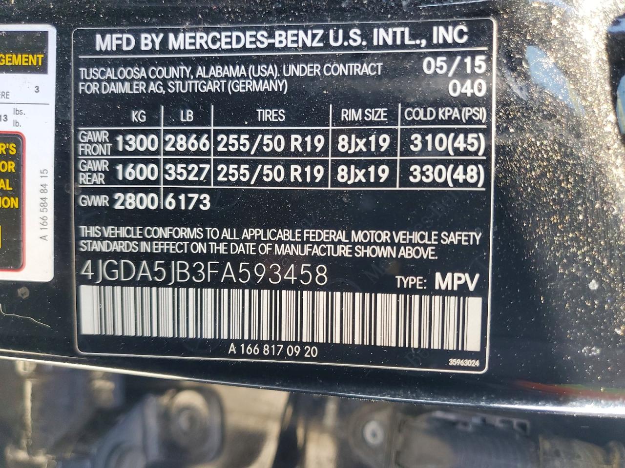 2015 MERCEDES-BENZ M-CLASS