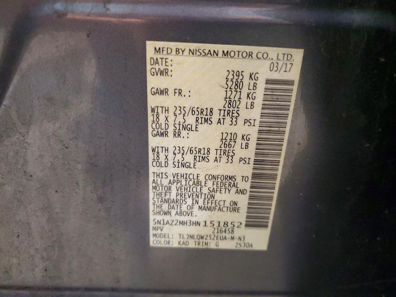 2017 NISSAN MURANO