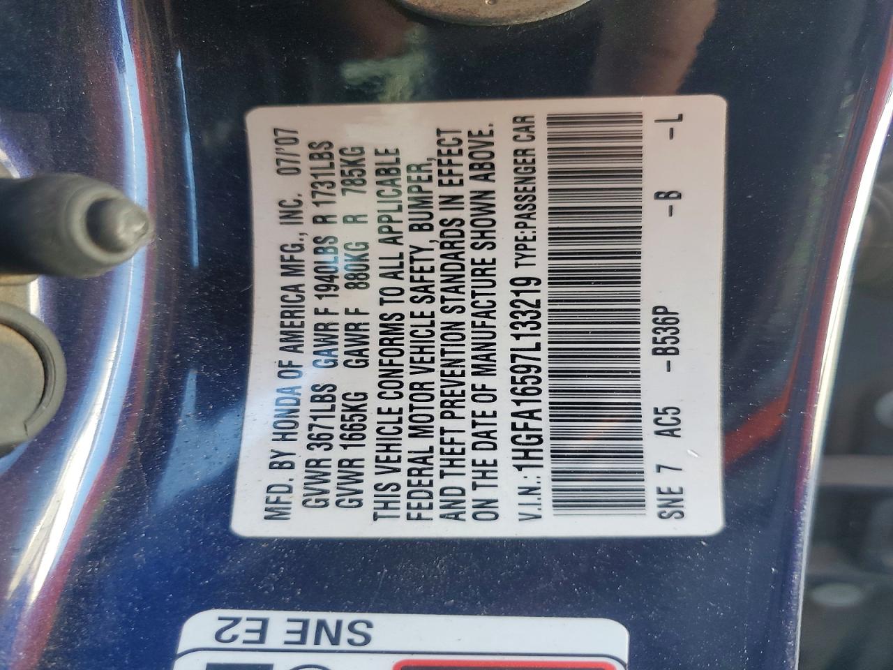 2007 HONDA CIVIC