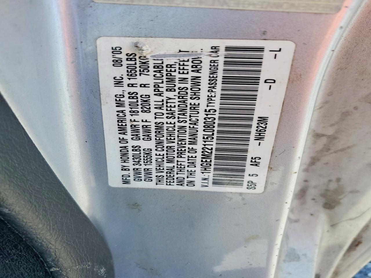 2005 HONDA CIVIC