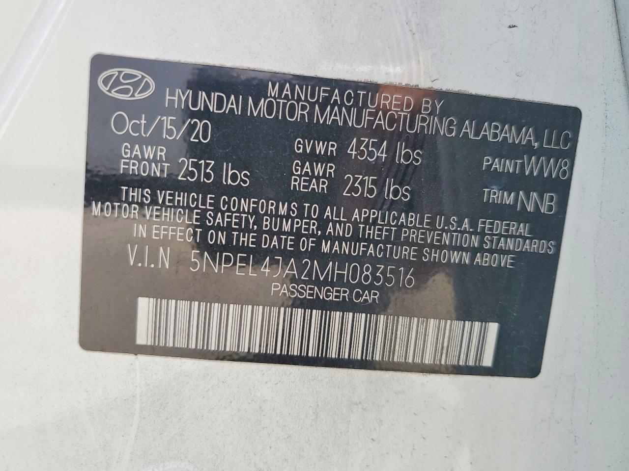 2021 HYUNDAI SONATA