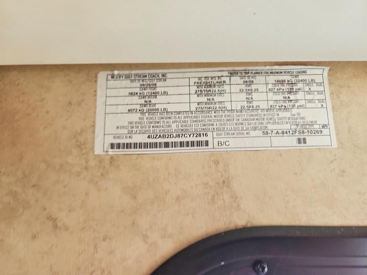 2007 GULF STREAM ALL OTHER