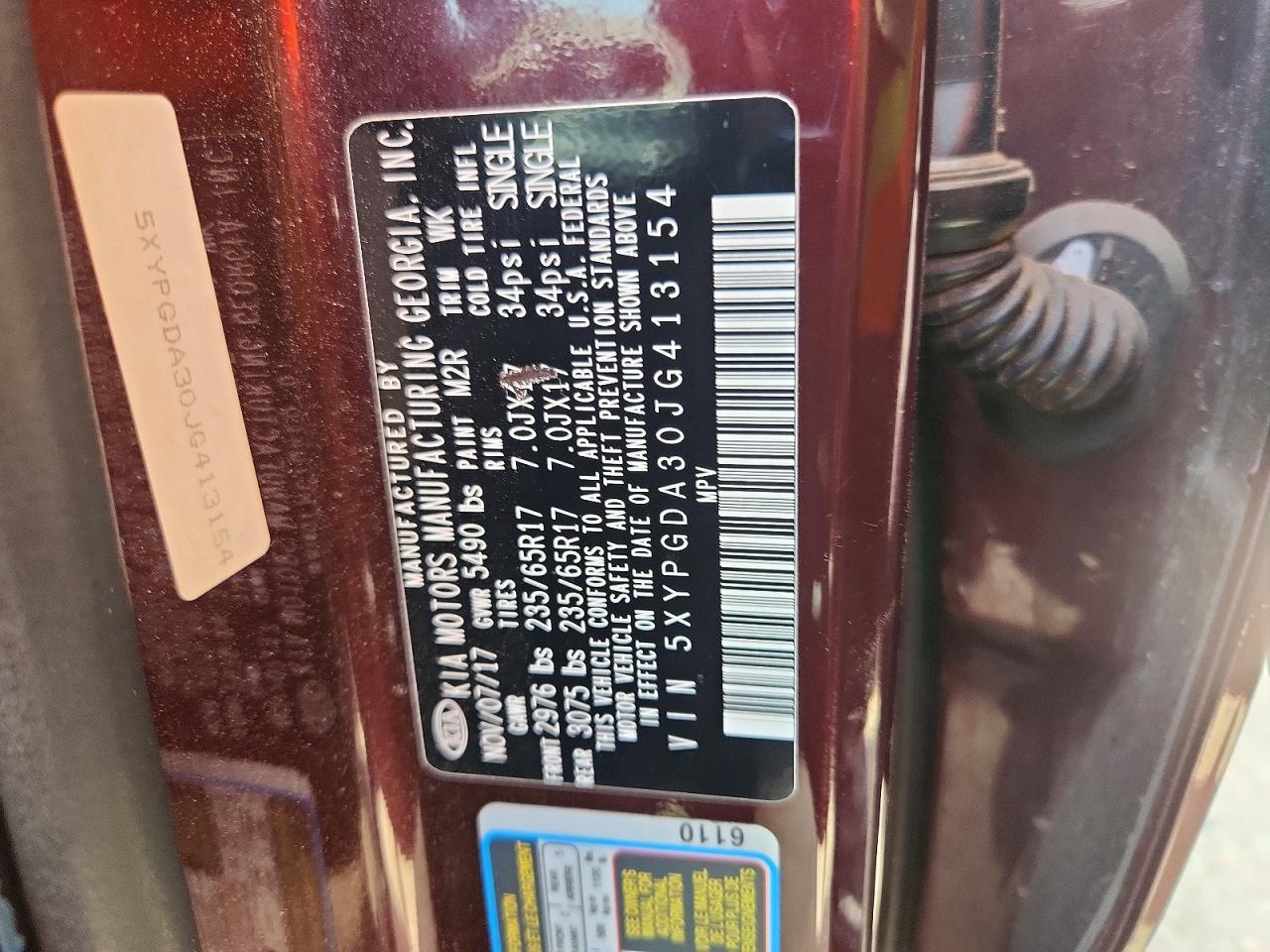 2018 KIA SORENTO