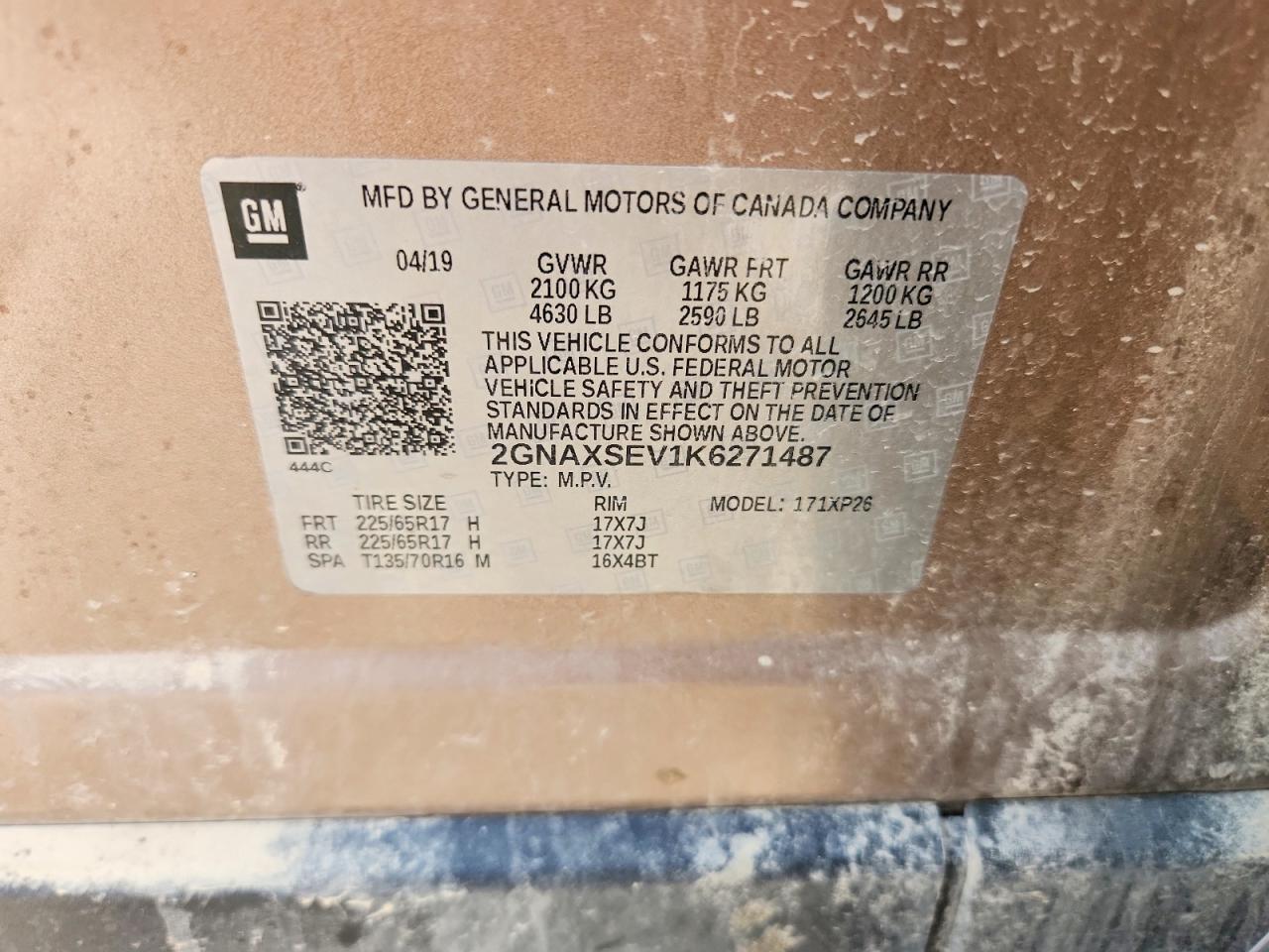 2019 CHEVROLET EQUINOX