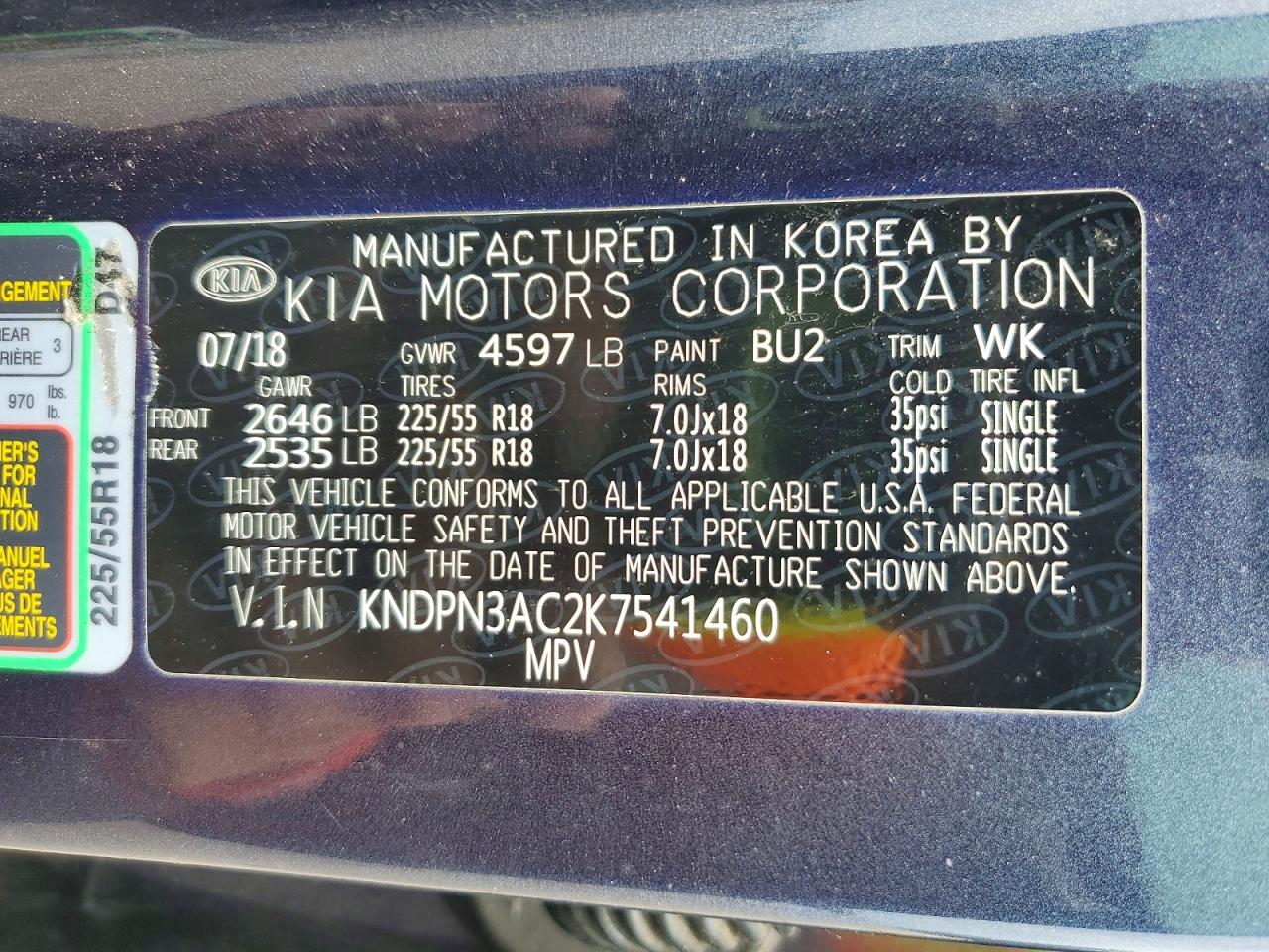 2019 KIA SPORTAGE