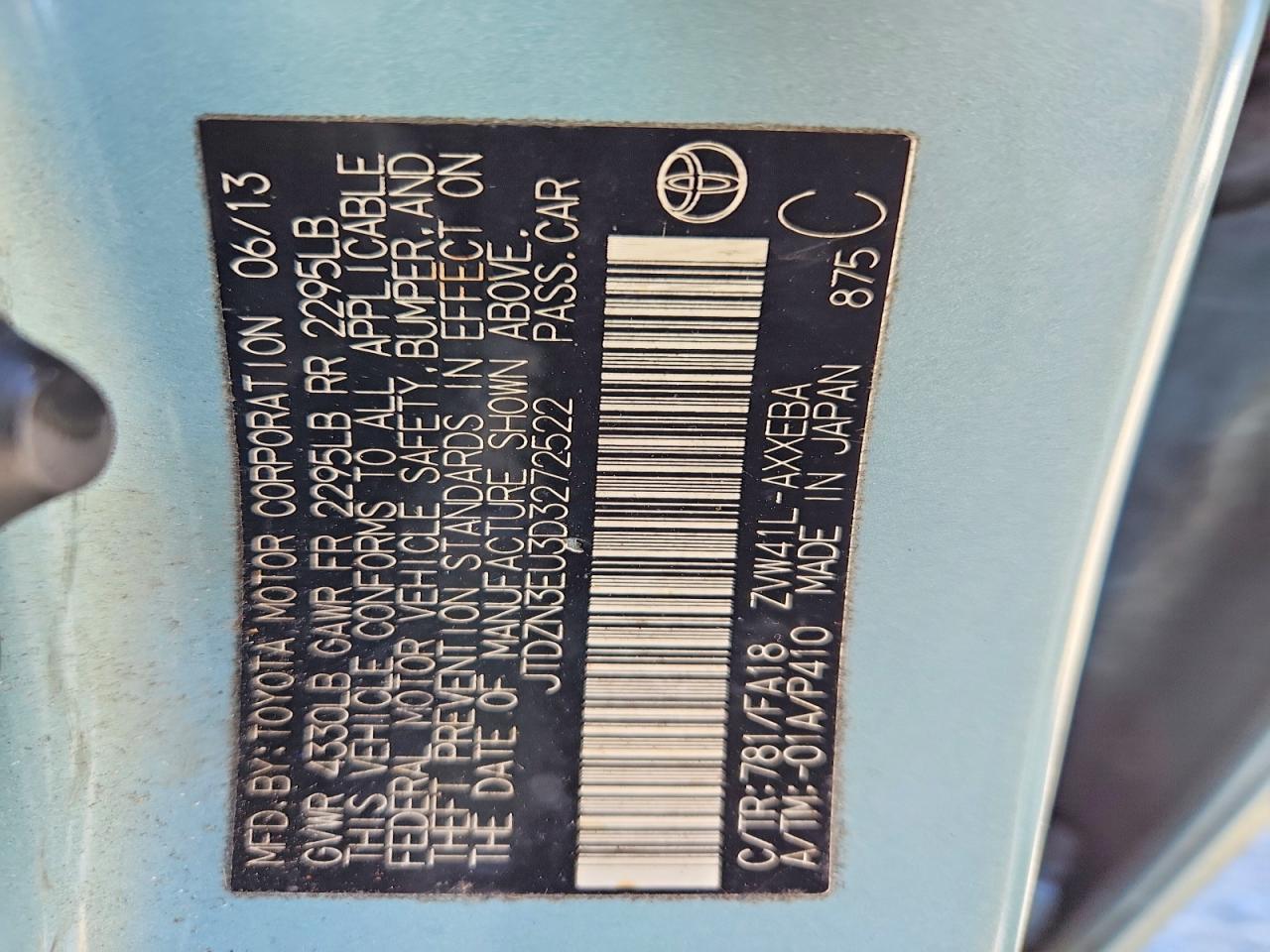 2013 TOYOTA PRIUS