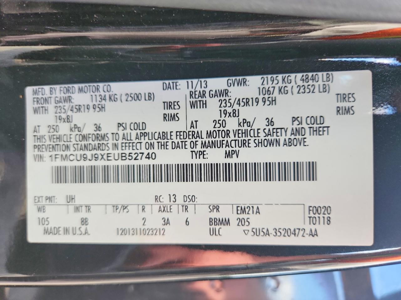 2014 FORD ESCAPE