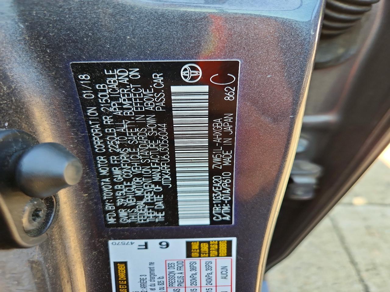 2018 TOYOTA PRIUS