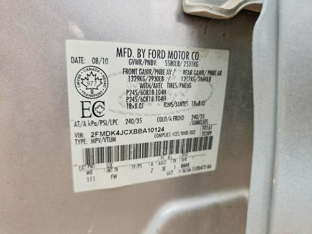 2011 FORD EDGE