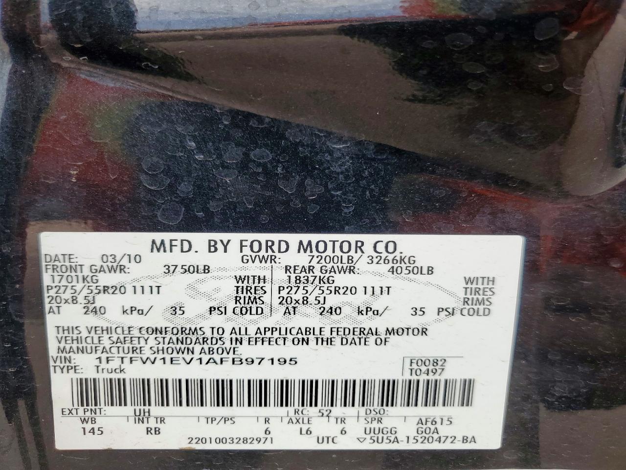 2010 FORD F150