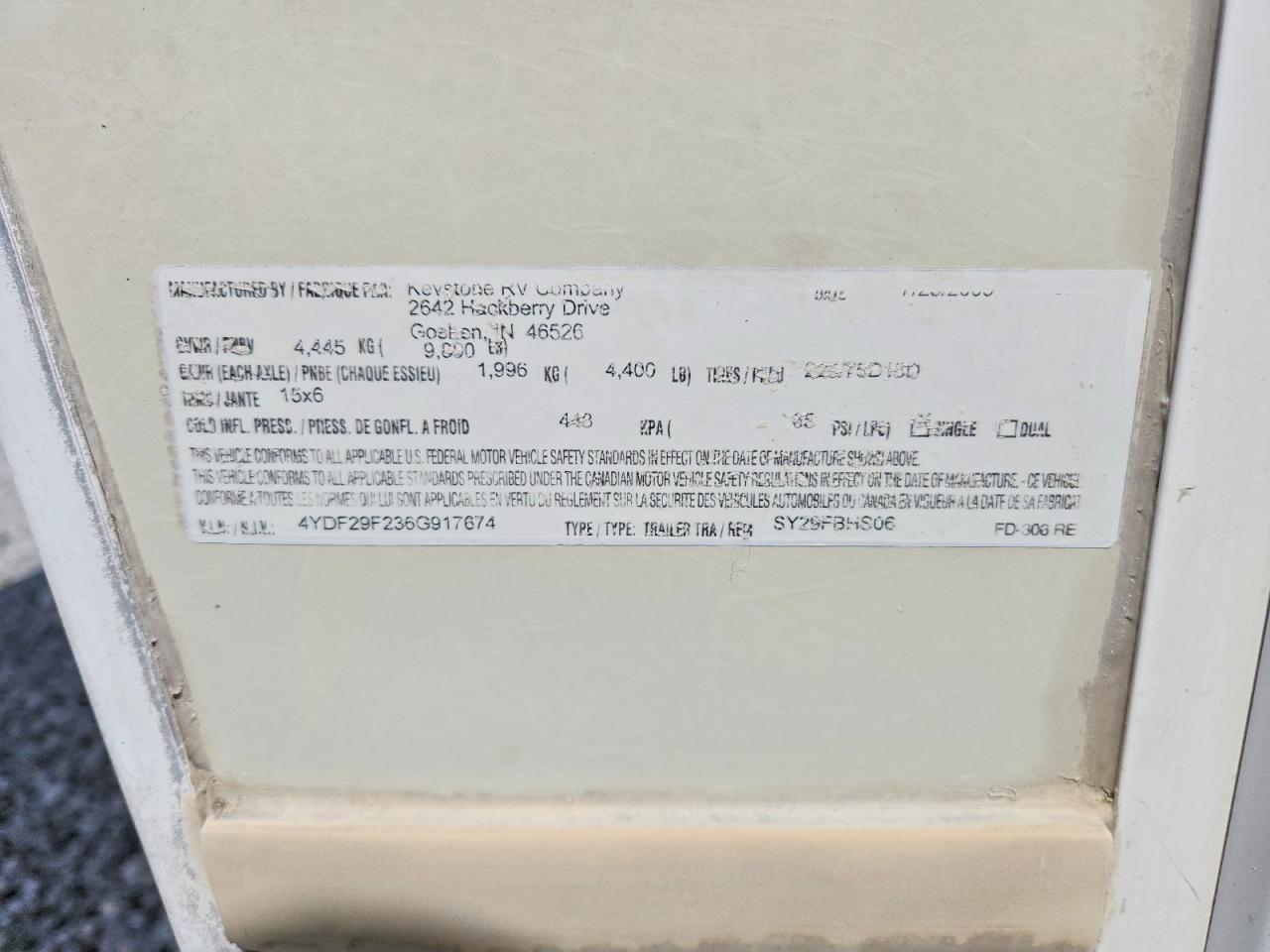 2006 OUTBACK TRAVEL TRL