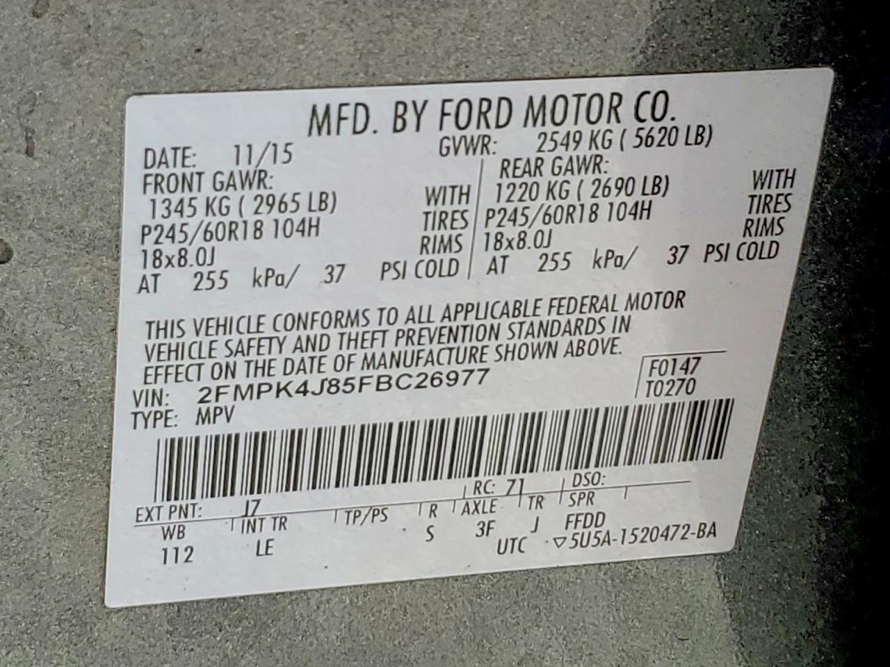 2015 FORD EDGE