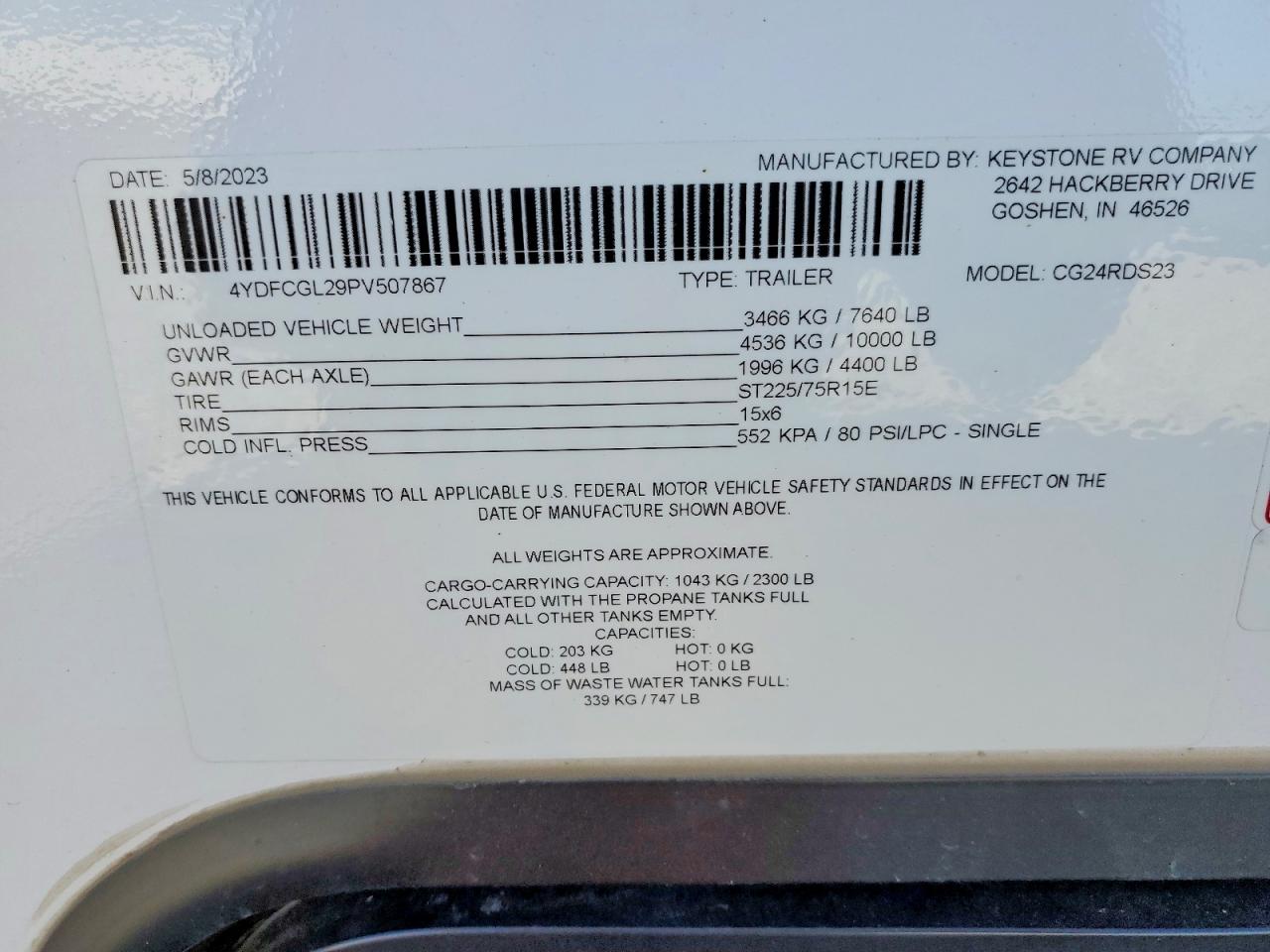 2023 KEYSTONE RV RECREATION