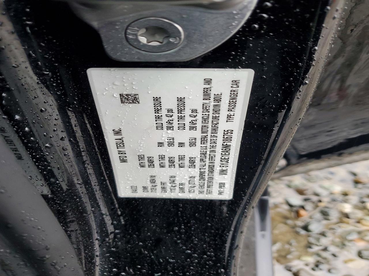 2022 TESLA MODEL 3