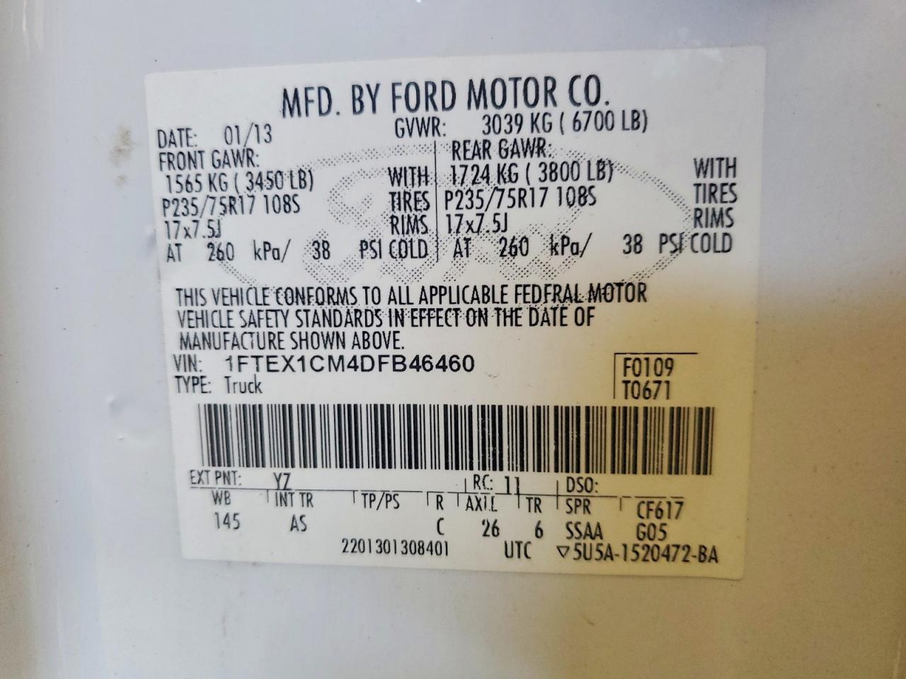 2013 FORD F150