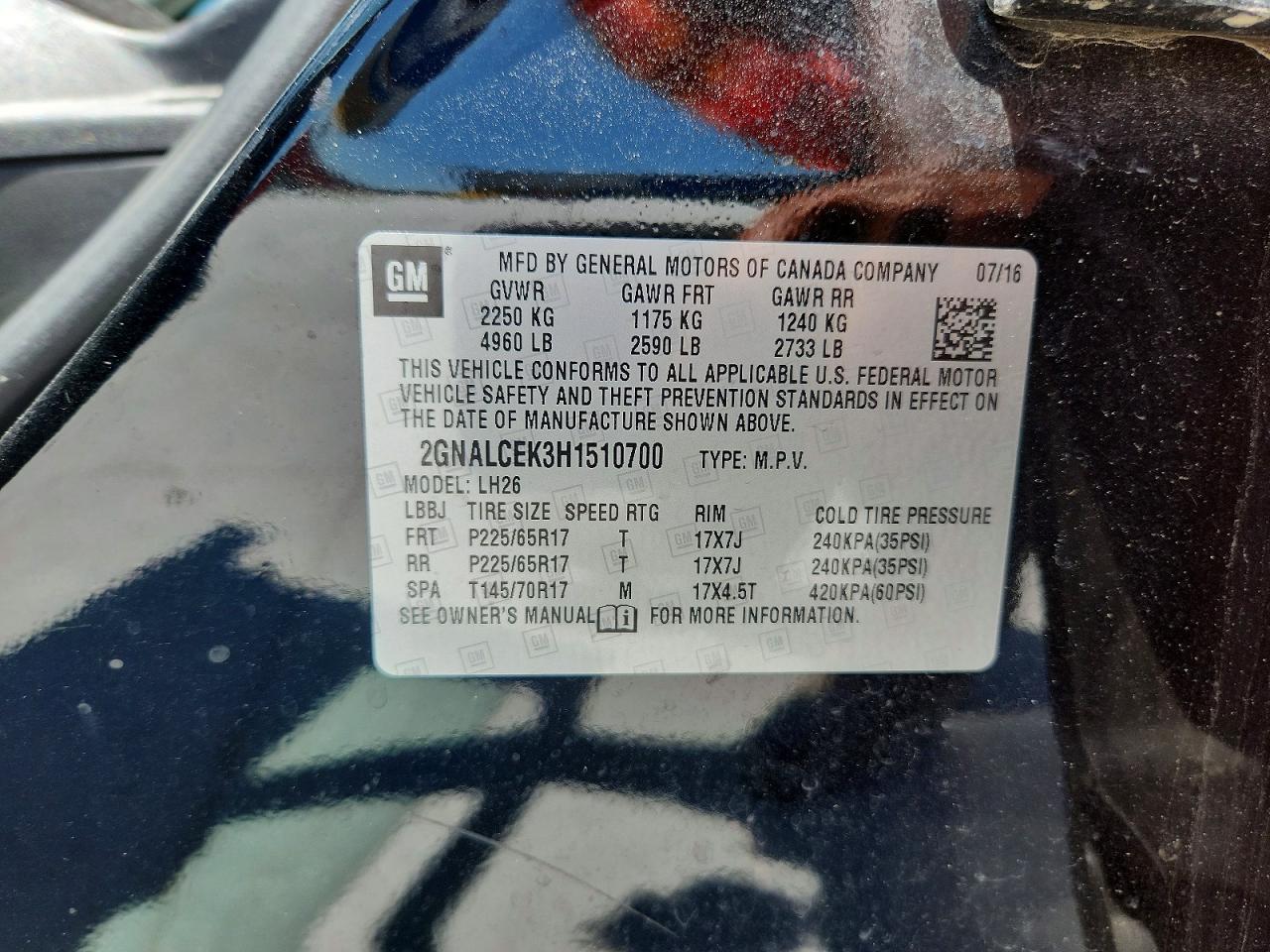 2017 CHEVROLET EQUINOX