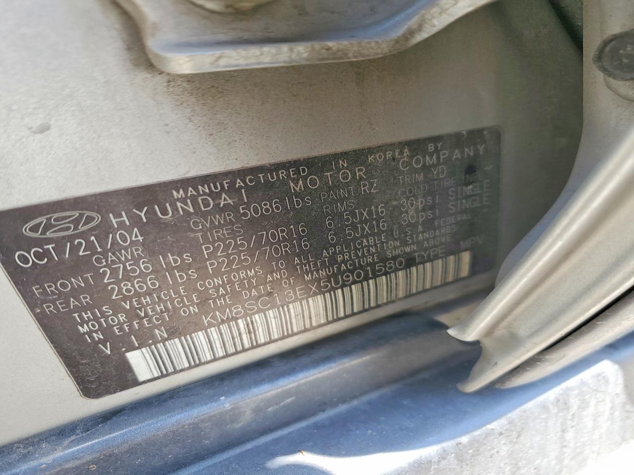 2005 HYUNDAI SANTA FE