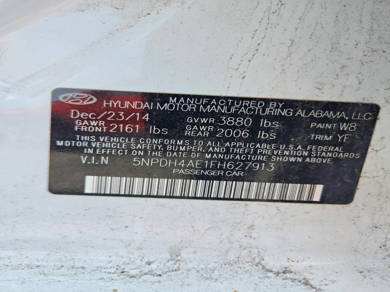 2015 HYUNDAI ELANTRA