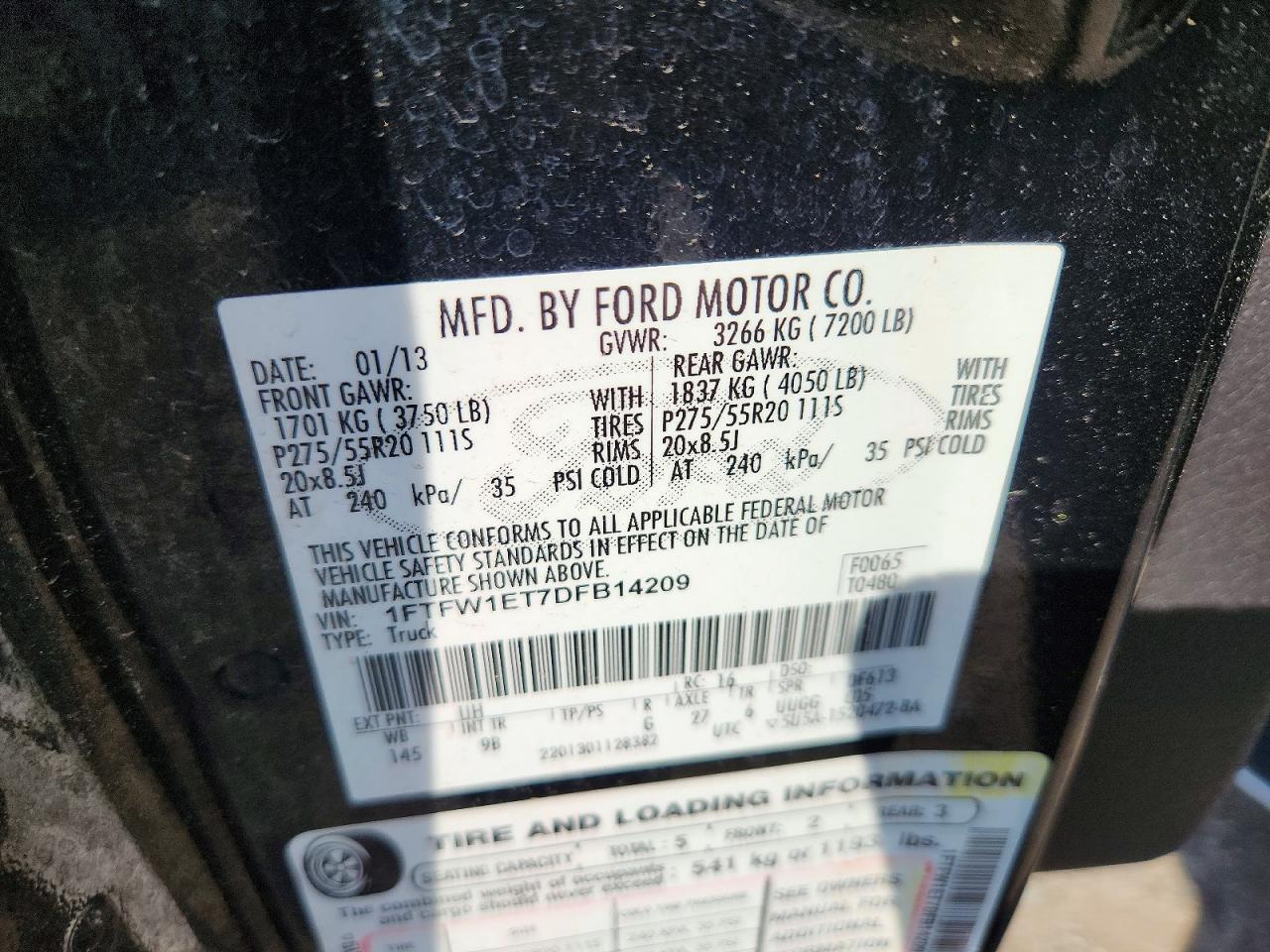 2013 FORD F150