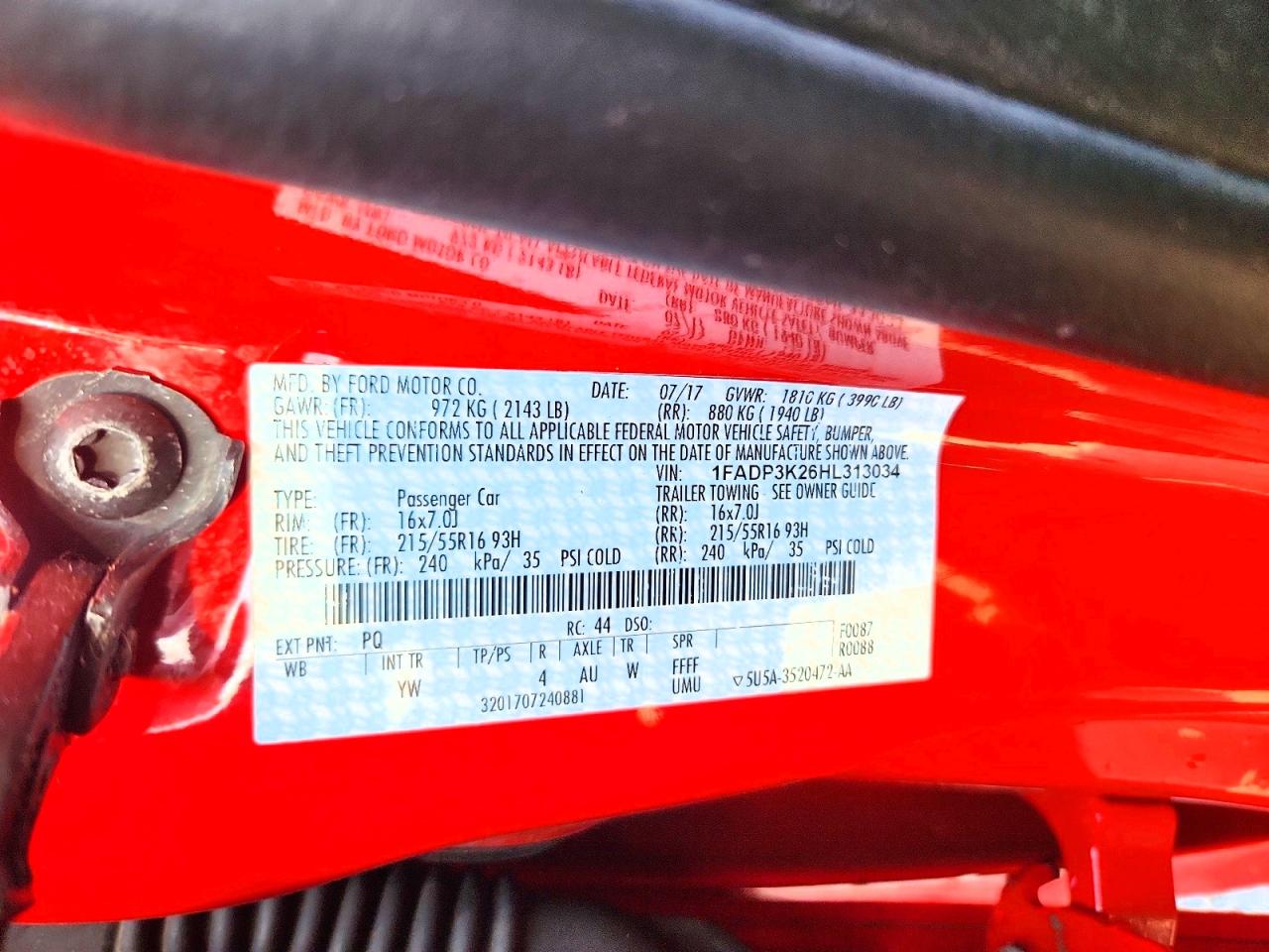 2017 FORD FOCUS