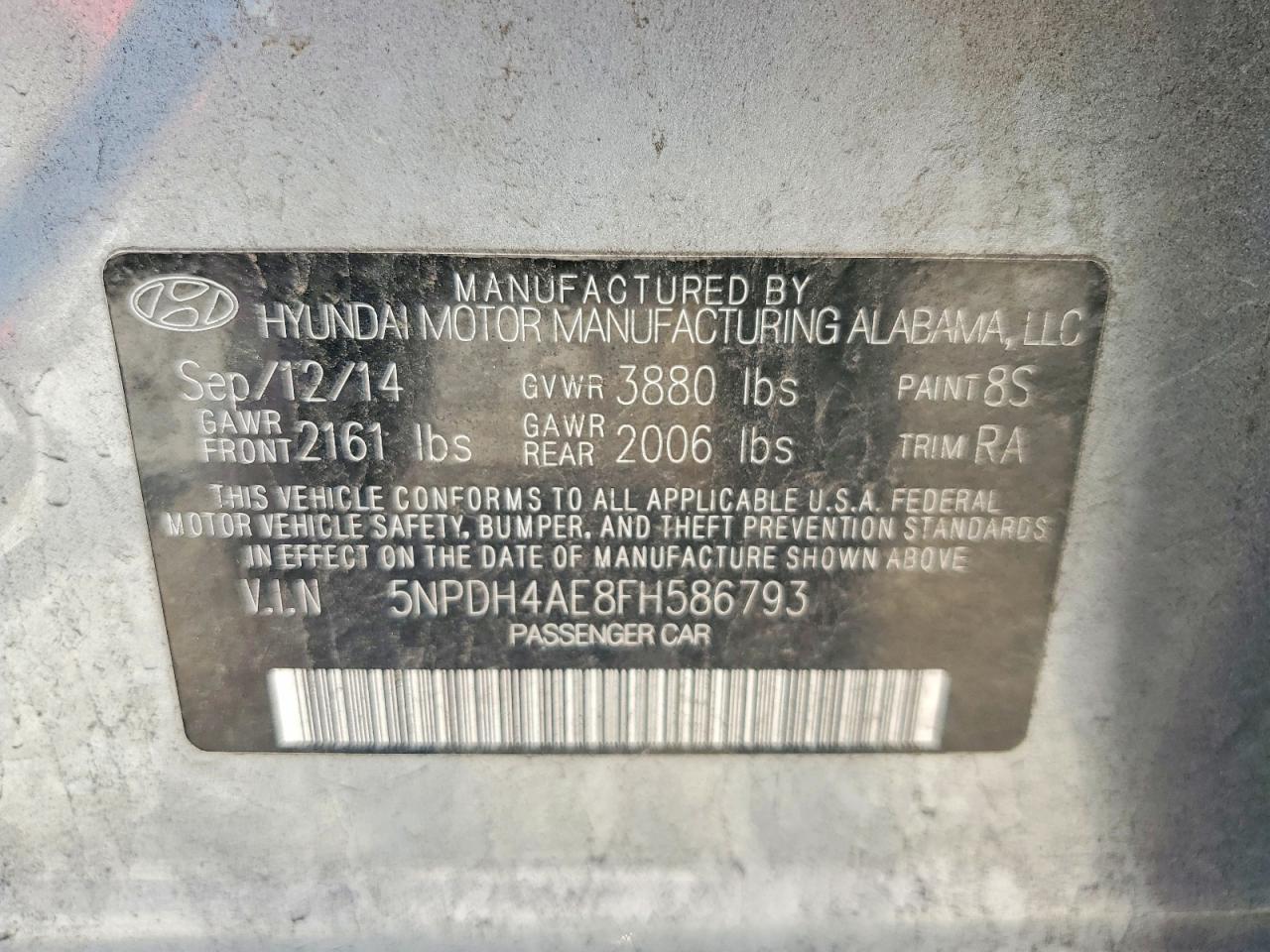 2015 HYUNDAI ELANTRA