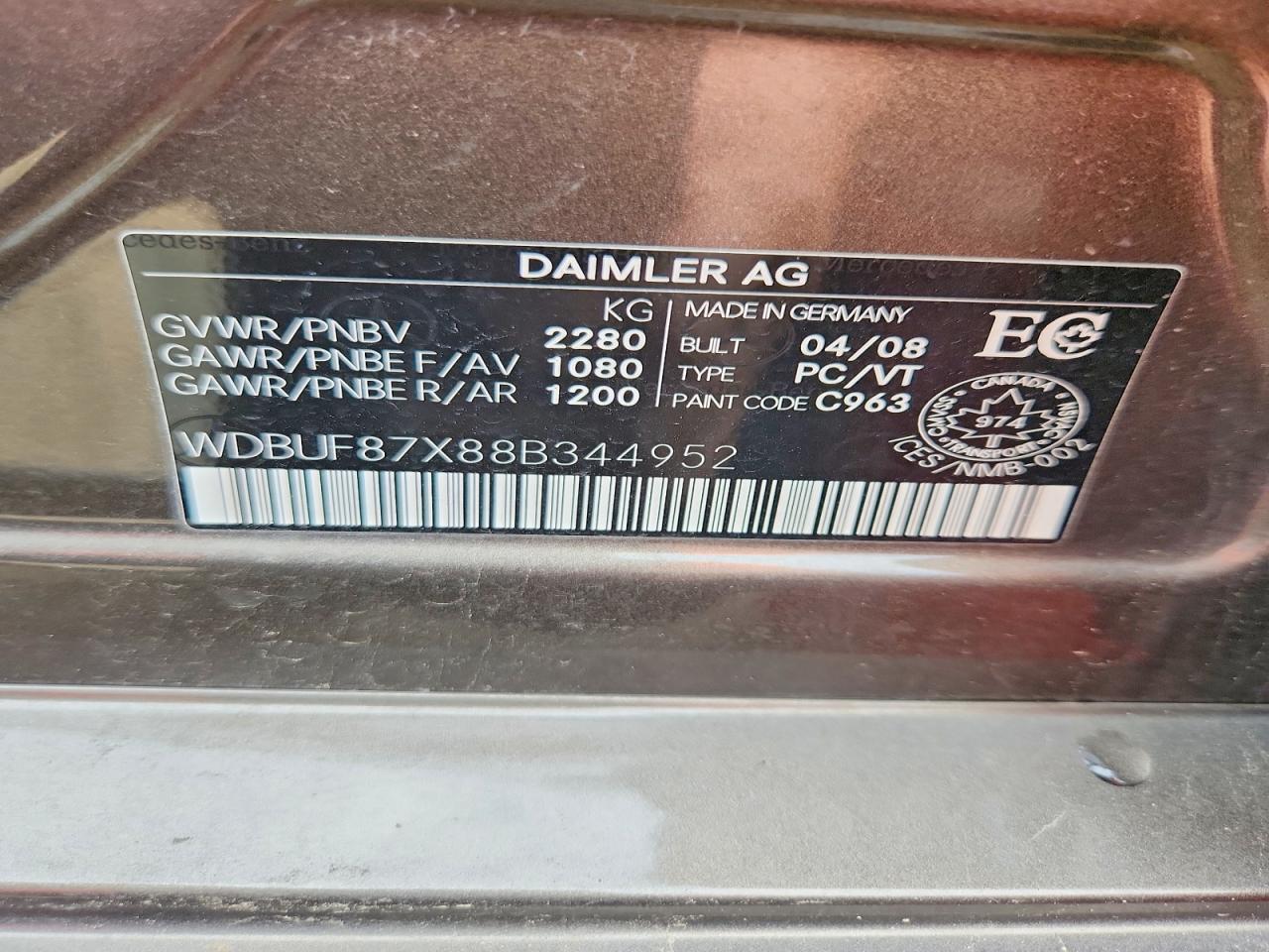 2008 MERCEDES-BENZ E-CLASS