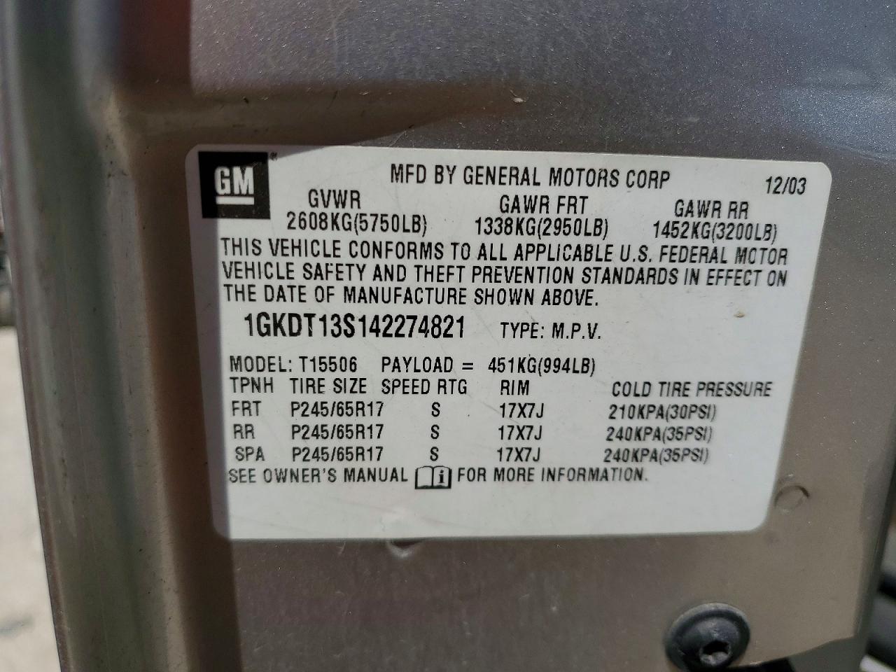 2004 GMC ENVOY