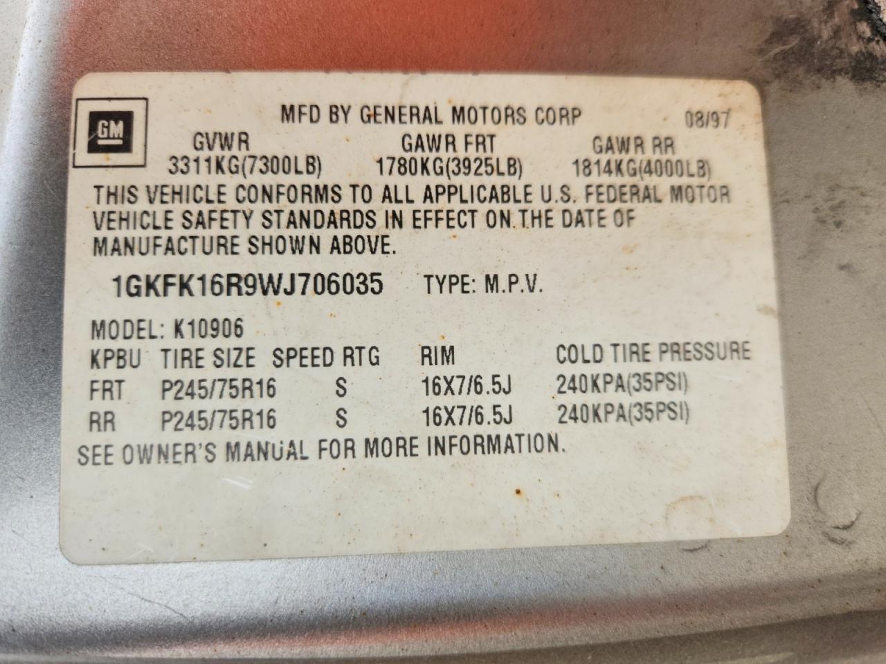 1998 GMC SUBURBAN