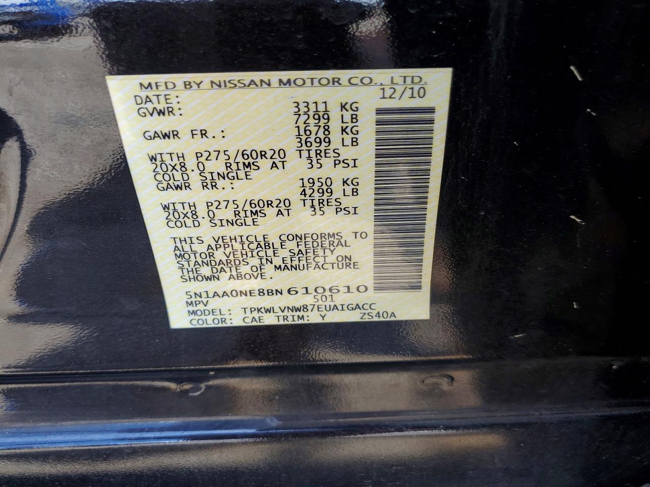 2011 NISSAN ARMADA