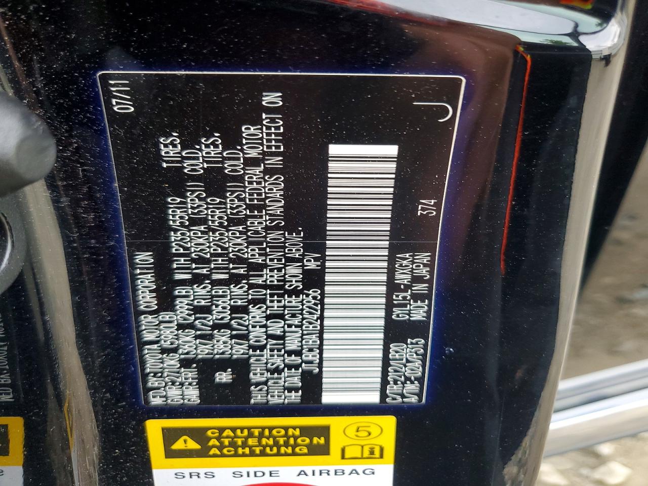 2011 LEXUS RX450