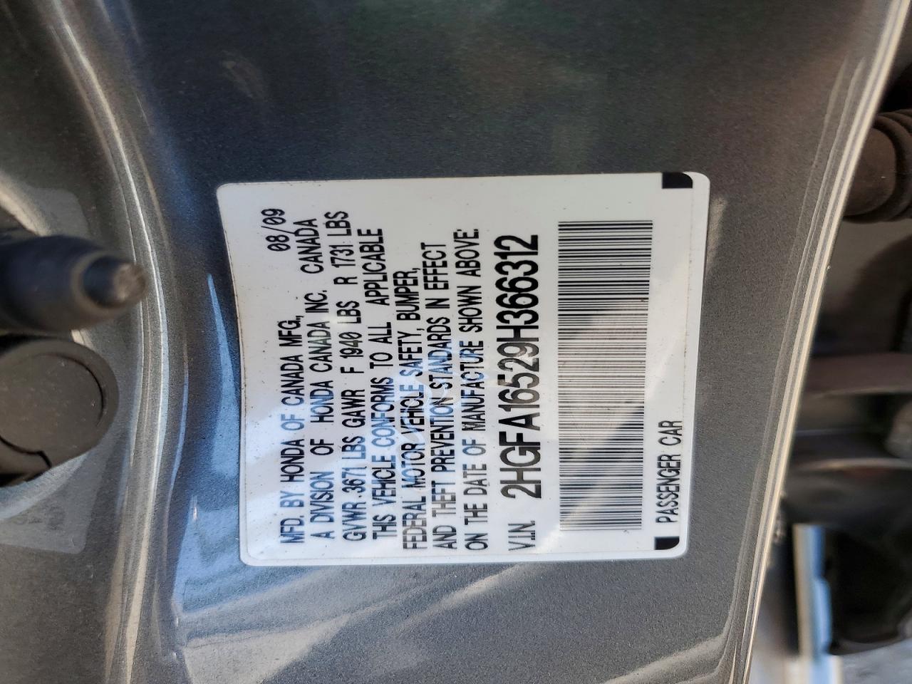 2009 HONDA CIVIC