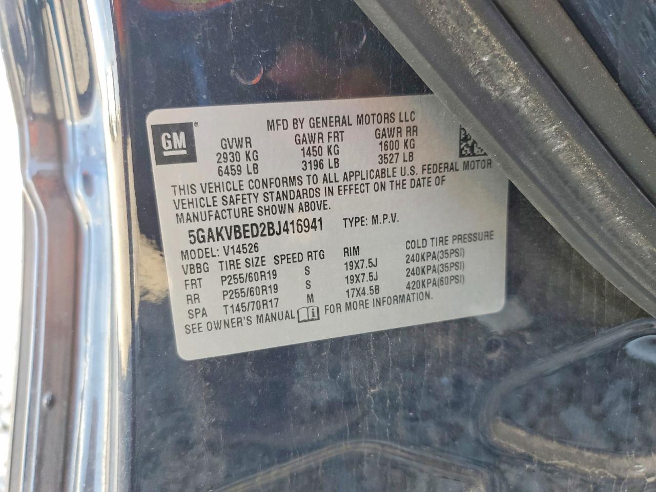 2011 BUICK ENCLAVE
