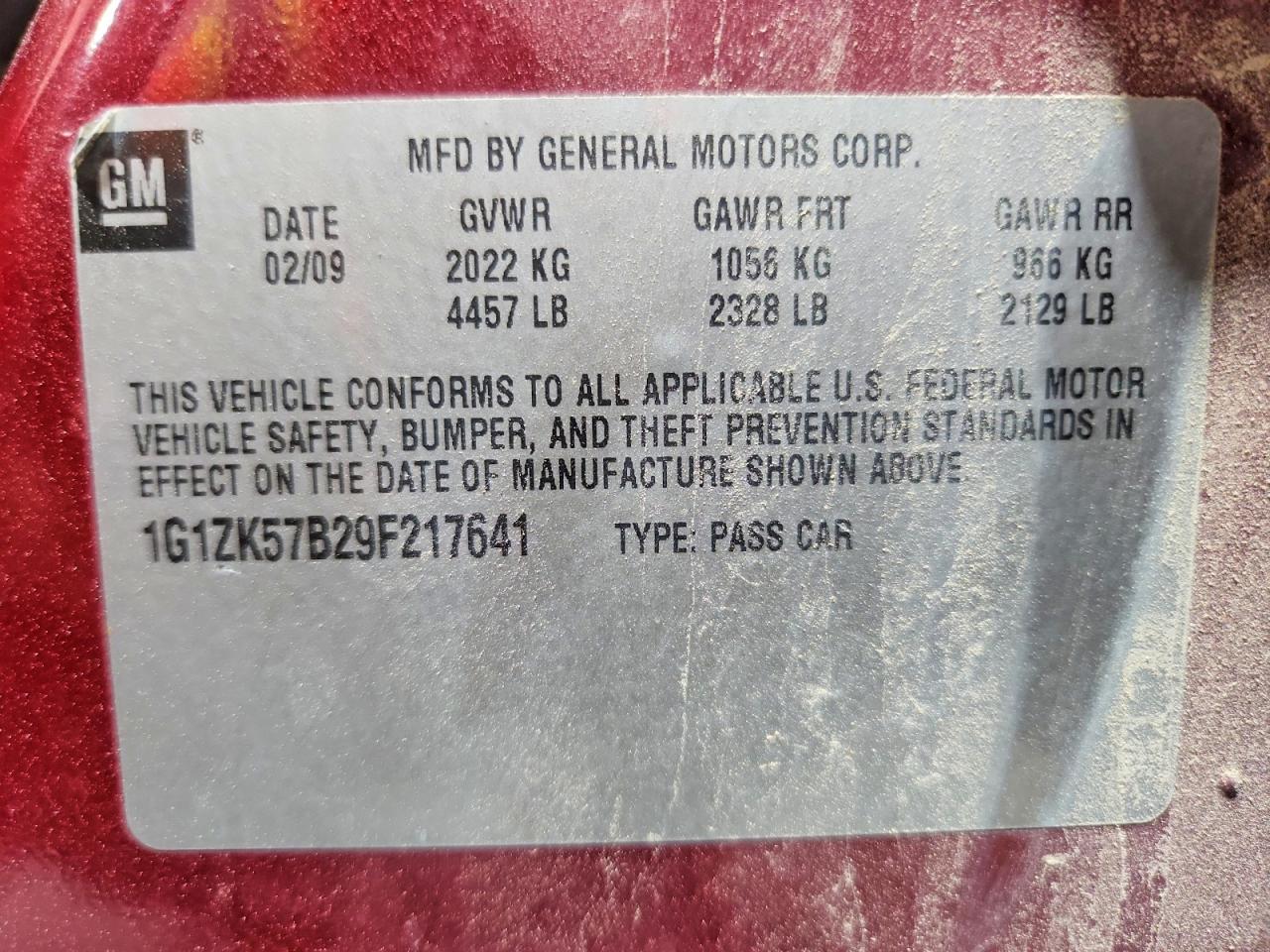 2009 CHEVROLET MALIBU