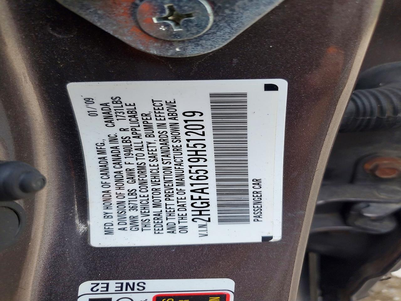 2009 HONDA CIVIC
