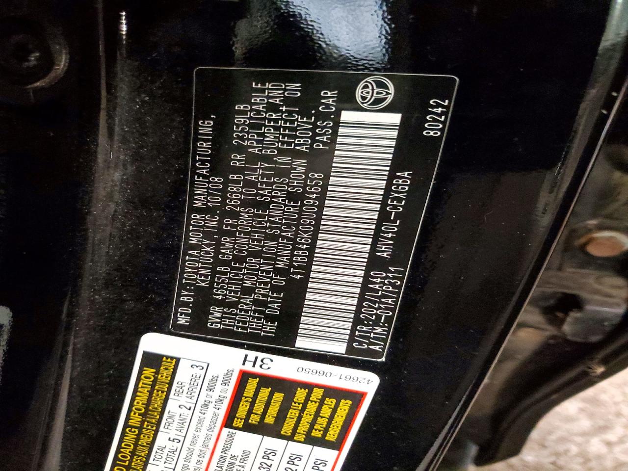 2009 TOYOTA CAMRY
