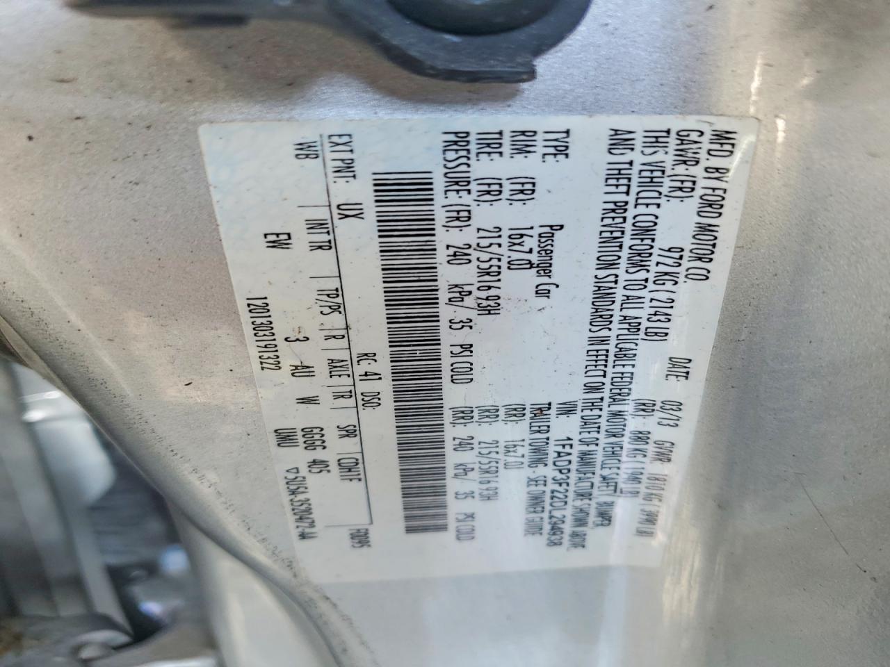 2013 FORD FOCUS
