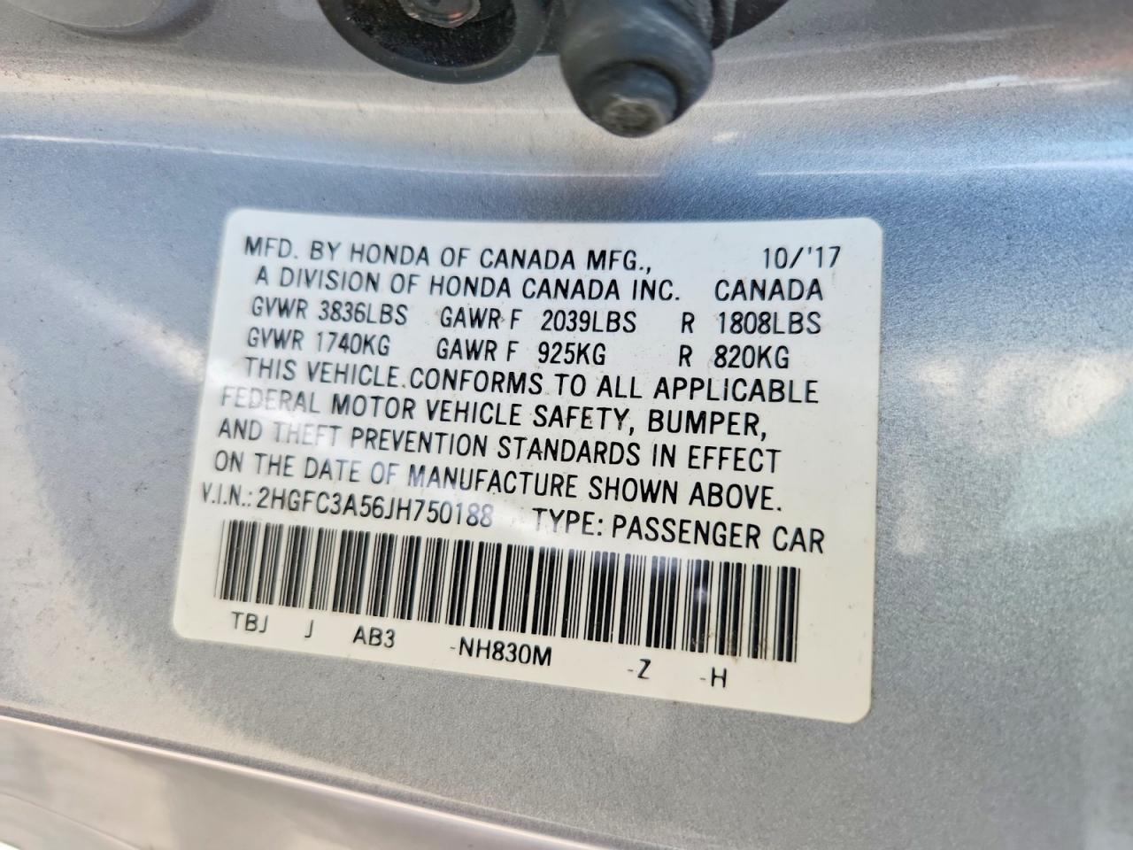 2018 HONDA CIVIC