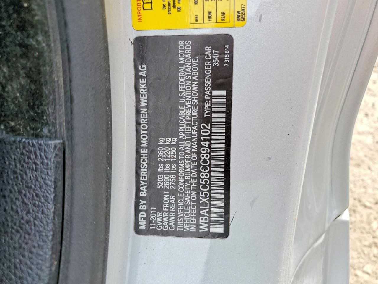 2012 BMW 6 SERIES
