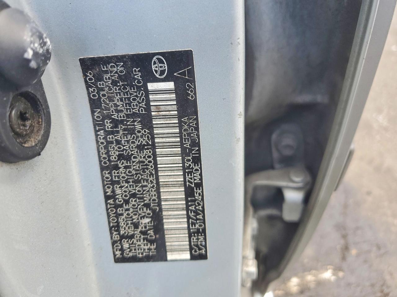 2006 TOYOTA COROLLA
