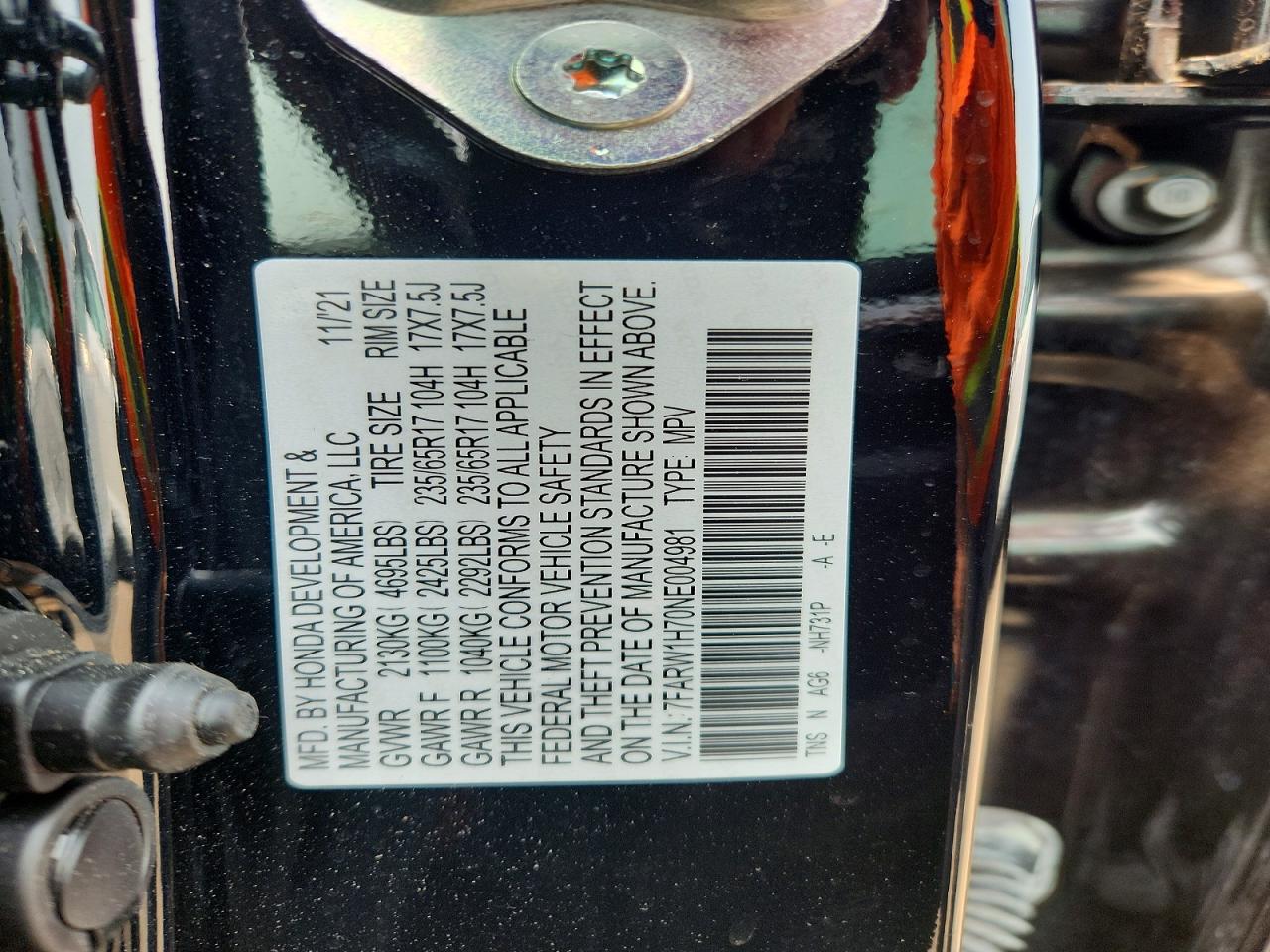 2022 HONDA CRV