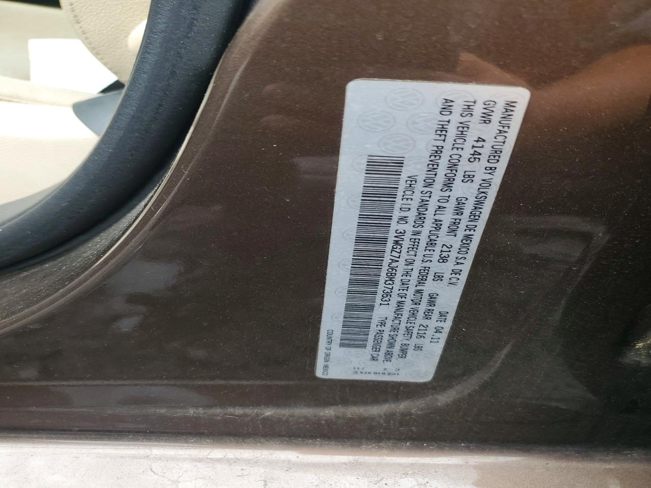 2011 VOLKSWAGEN JETTA